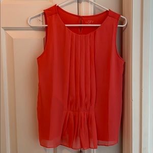 Ann Taylor Loft Coral Top